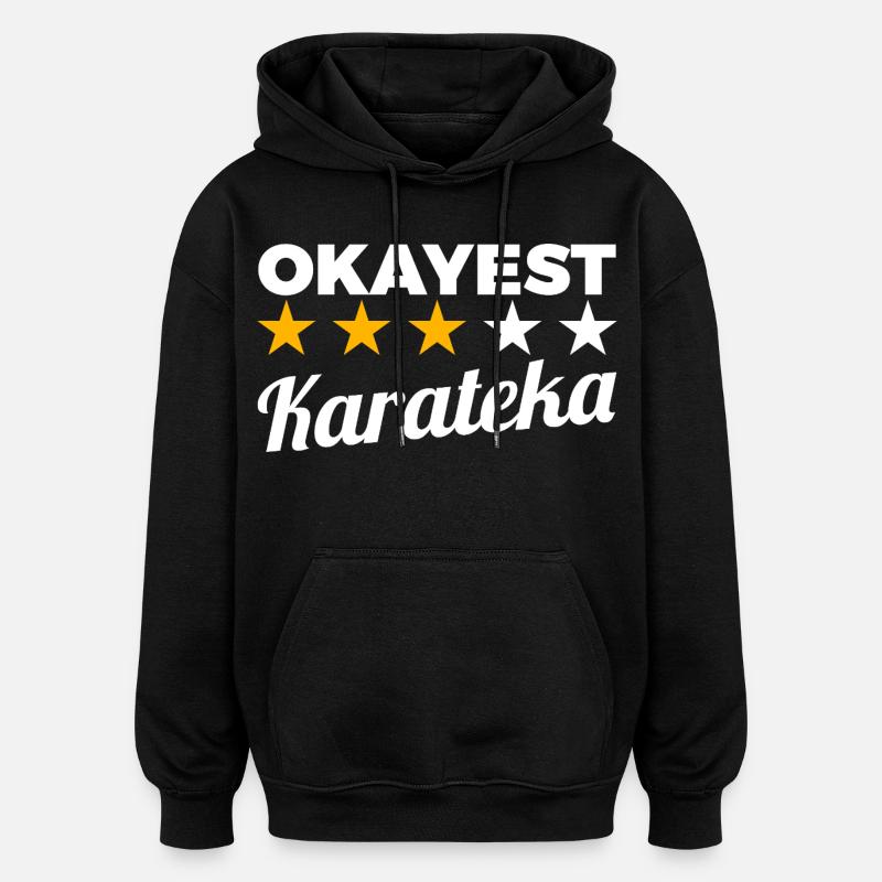 Karatéka moyen - Sweat à capuche oversize unisexe - noir