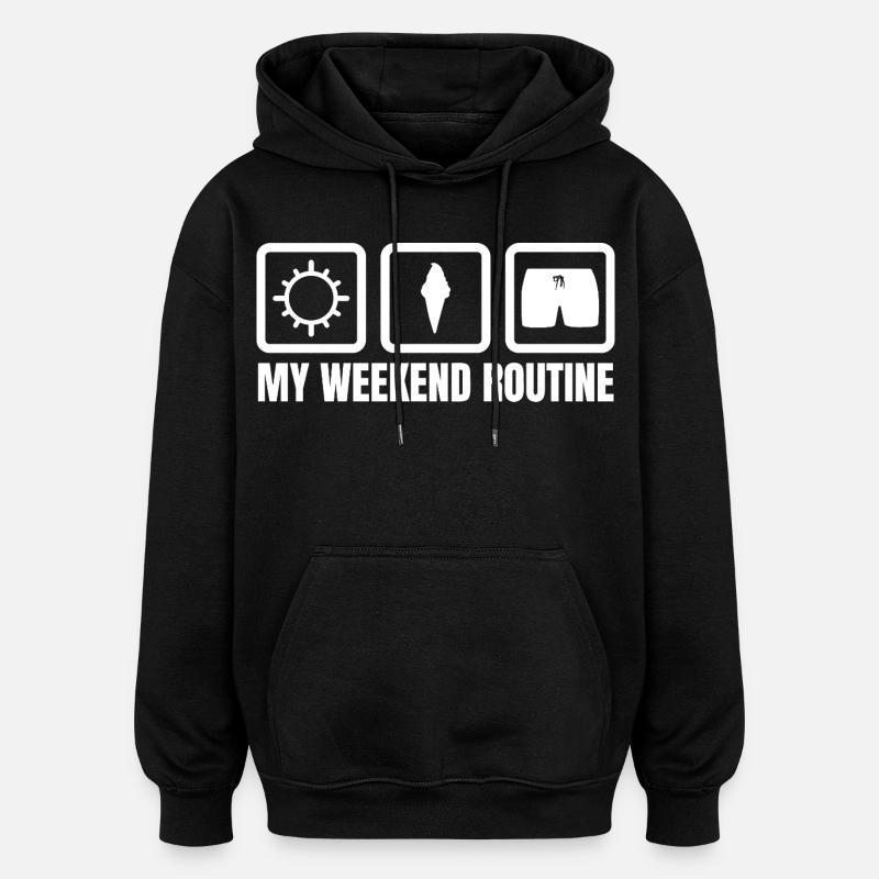 Eiscreme Enthusiast - Oversized Unisex Hoodie - Schwarz