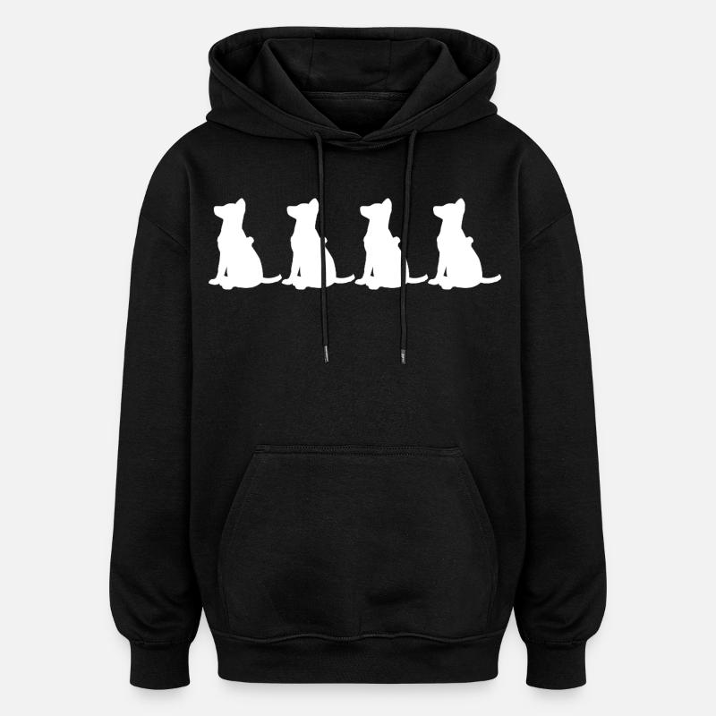 Drôle de berger allemand - Sweat à capuche oversize unisexe - noir
