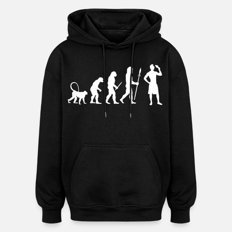 Évolution de la crème glacée - Sweat à capuche oversize unisexe - noir
