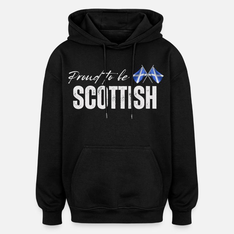 Fier Ecossais, j’adore l’Ecosse - Sweat à capuche oversize unisexe - noir