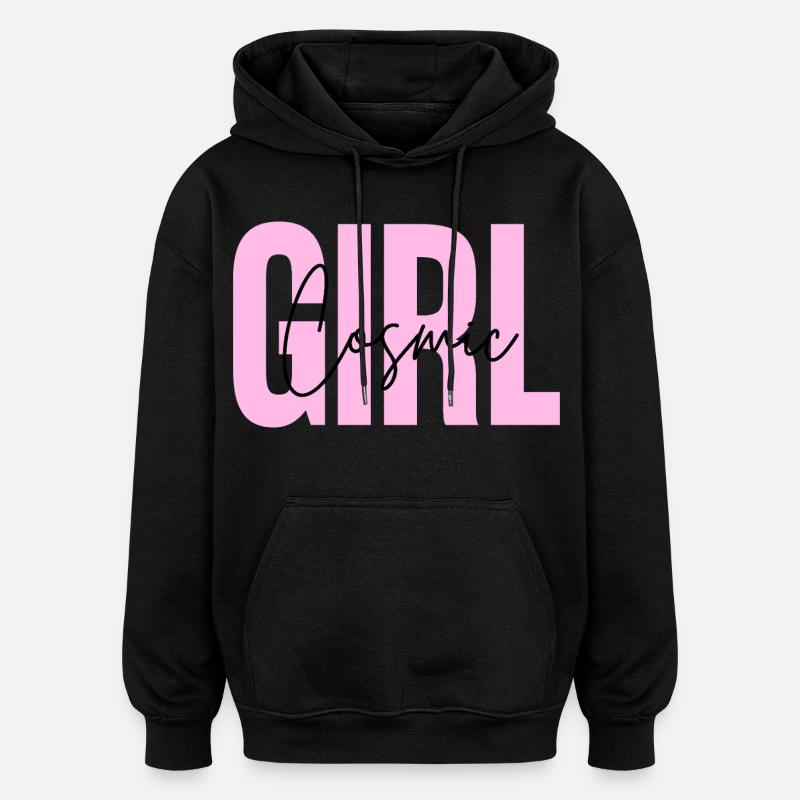 Kosmisches Mädchen - Oversized Unisex Hoodie - Schwarz
