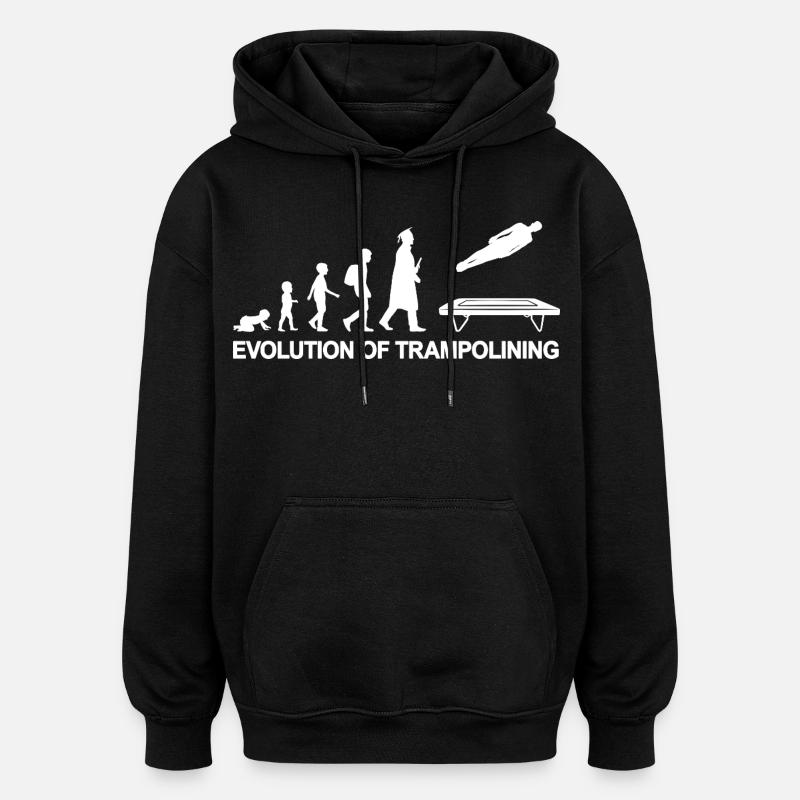 Evolution Trampolinist - Oversized Unisex Hoodie - Schwarz