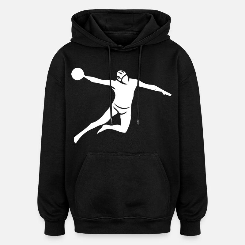 Lancer de puissance de water-polo - Sweat à capuche oversize unisexe - noir