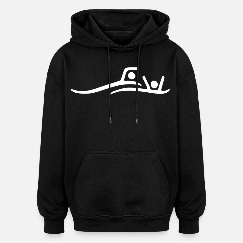 Icône de sauveteur - Sweat à capuche oversize unisexe - noir