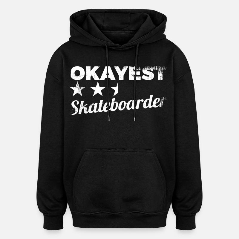 Durchschnittlicher Skateboarder - Oversized Unisex Hoodie - Schwarz