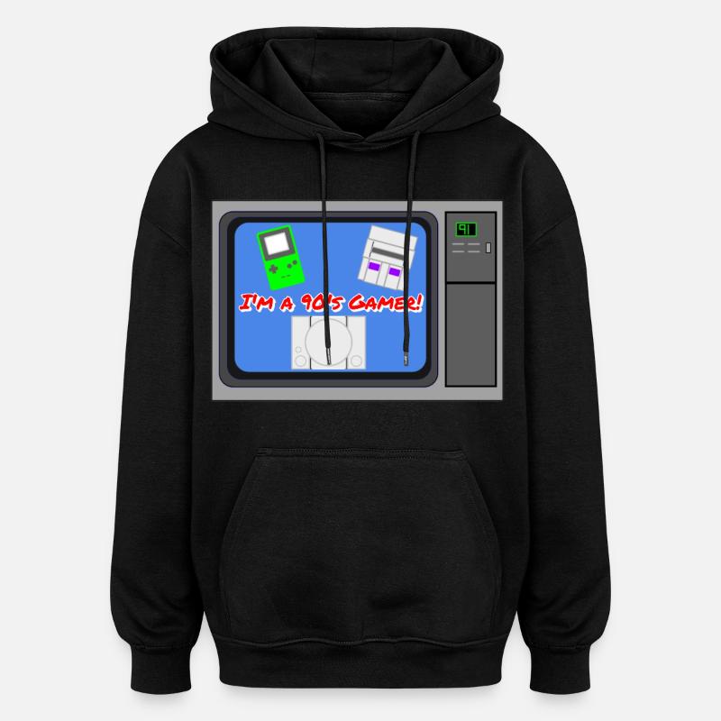 Ich bin ein 90er-Jahre-Gamer - Oversized Unisex Hoodie - Schwarz