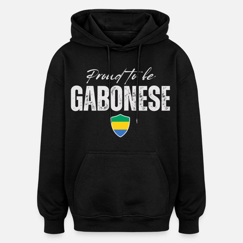 Gabuner stolz, Made in Gabon - Oversized Unisex Hoodie - Schwarz