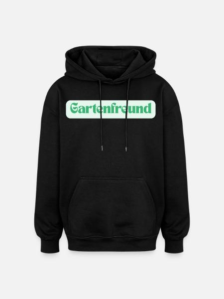 Gartenfreund – weeds know me by name - Oversized Unisex Hoodie - black