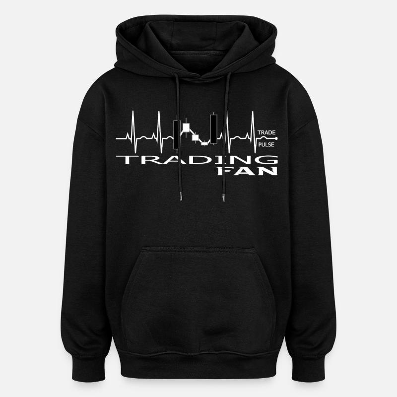 Pulse Trading Chart Design - Oversized Unisex Hoodie - black