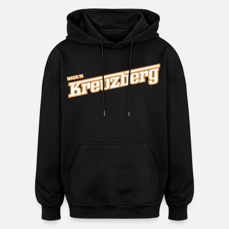 Kreuzberg - parce que c’est votre capuche ! - Sweat à capuche oversize unisexe - noir