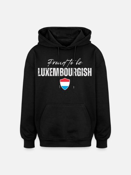 Flag of Luxembourg, Luxembourg pride - Oversized Unisex Hoodie - black