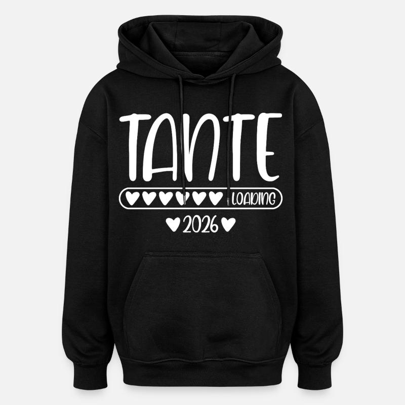 Tante 2026 loading - Oversized Unisex Hoodie - Schwarz