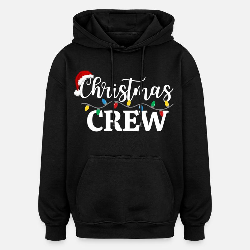 Weihnachts-Crew - Oversized Unisex Hoodie - Schwarz