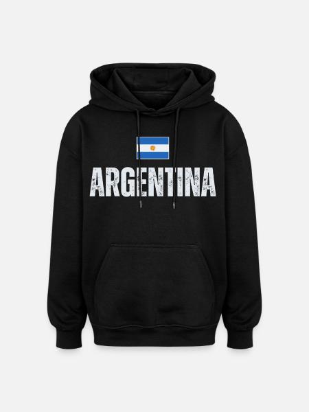 Argentine pride, I love Argentina - Oversized Unisex Hoodie - black