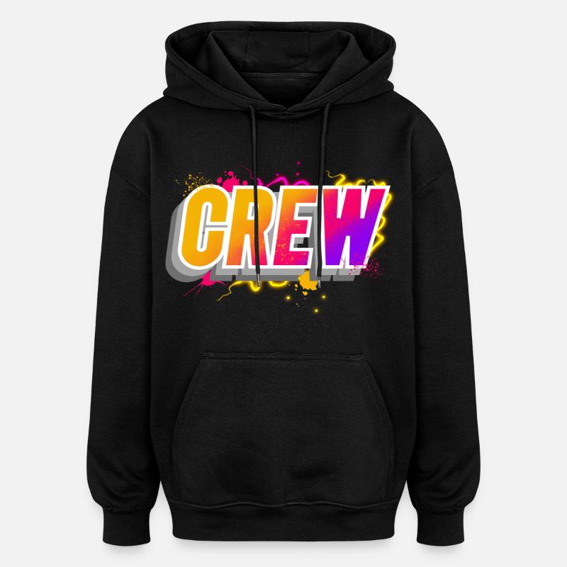 équipage - Sweat à capuche oversize unisexe - noir