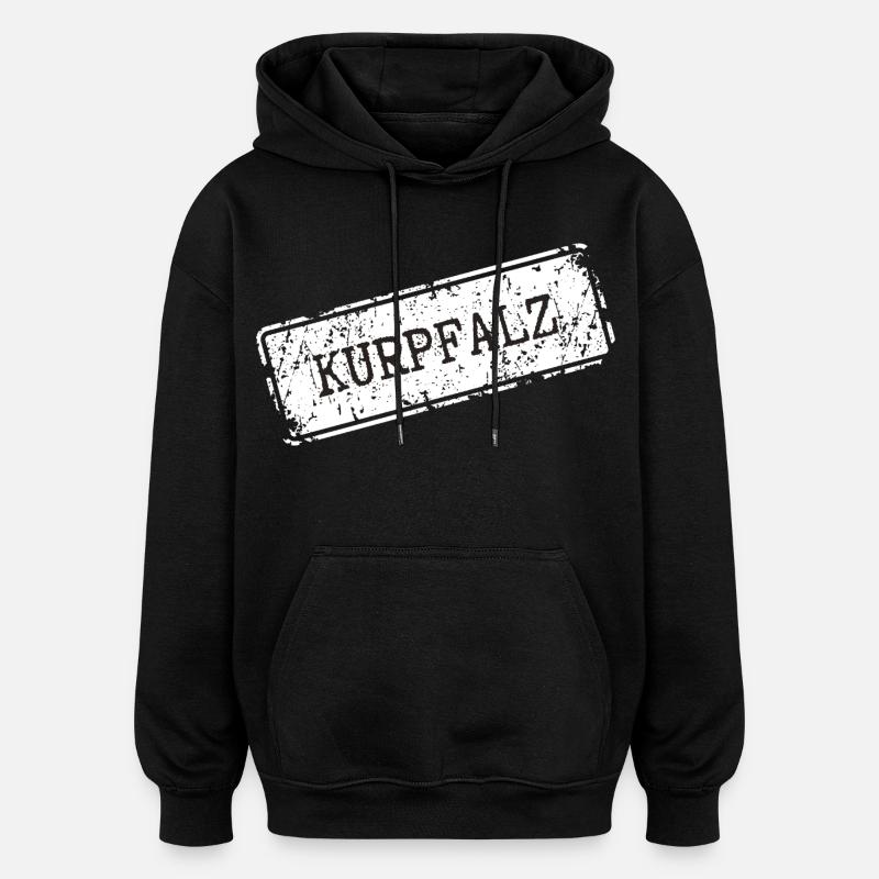 Conception d'impression sous licence Kurrhatz - Sweat à capuche oversize unisexe - noir