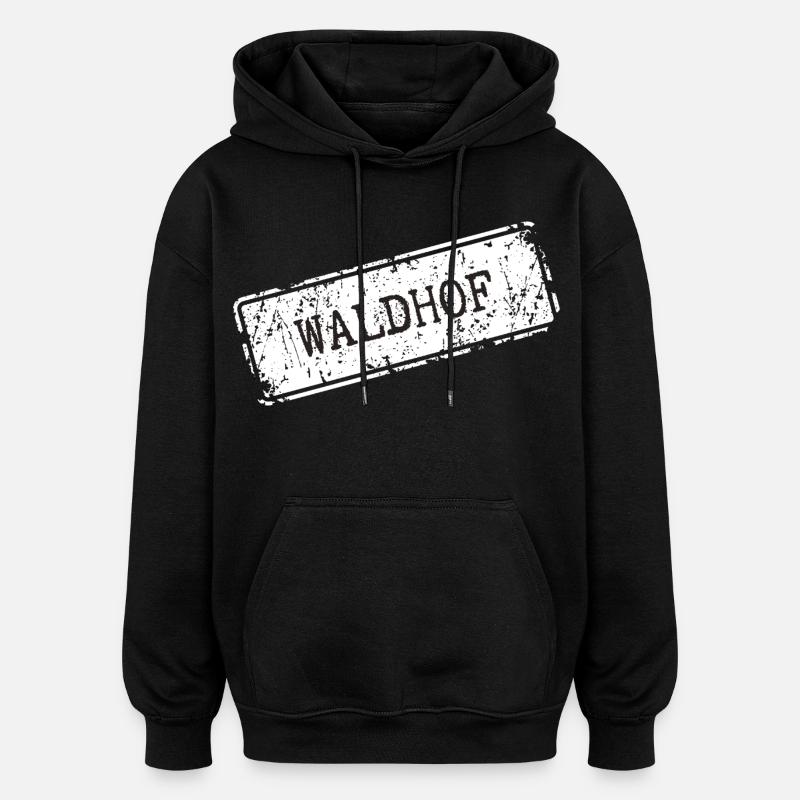 Waldhof - Sweat à capuche oversize unisexe - noir