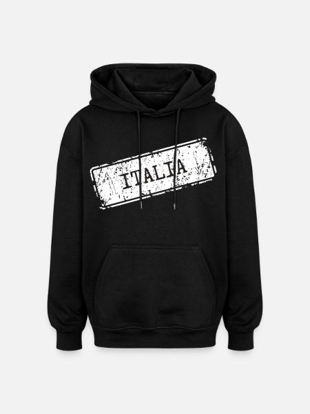 Italia - Oversized Unisex Hoodie - Schwarz
