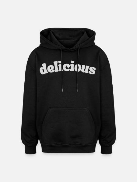 Delicious - Oversized Unisex Hoodie - black