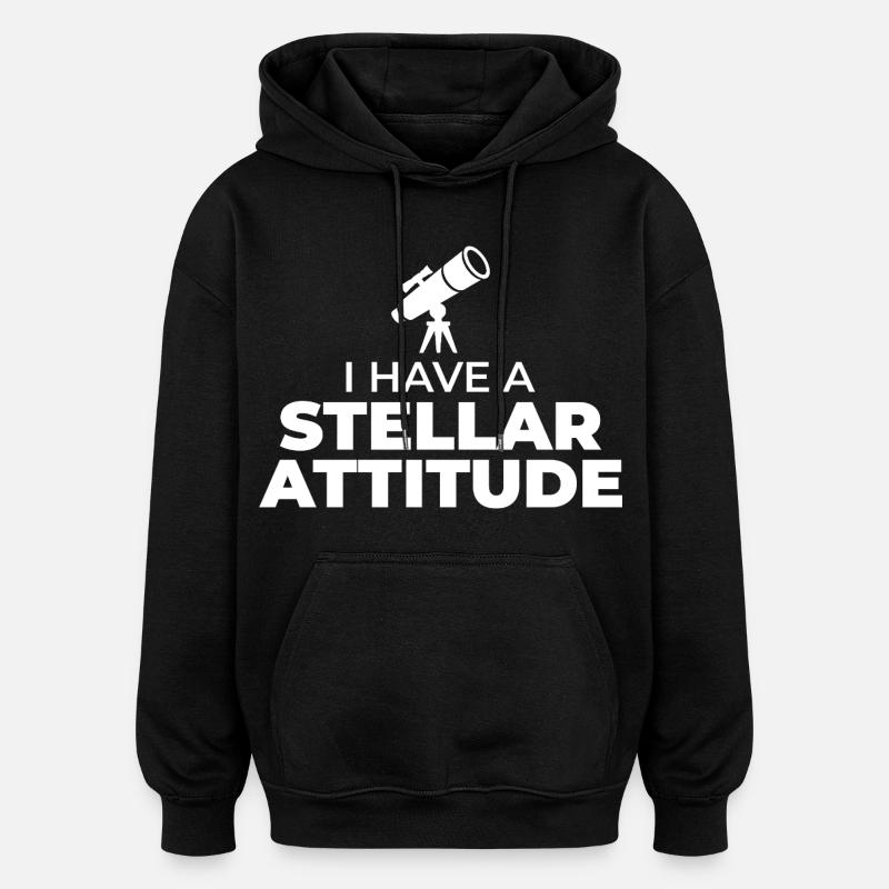 Astronomie Sciences spatiales - Sweat à capuche oversize unisexe - noir
