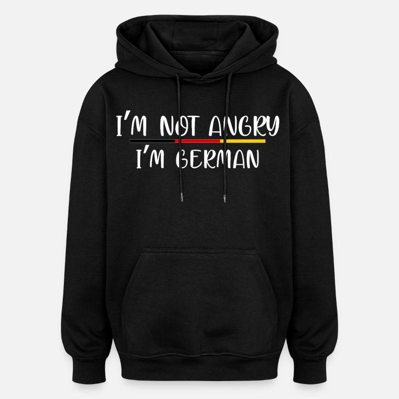 Déclaration d’identité allemande humoristique - Sweat à capuche oversize unisexe - noir