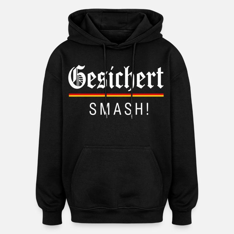 Secured SMASH! Germany - Oversized Unisex Hoodie - black