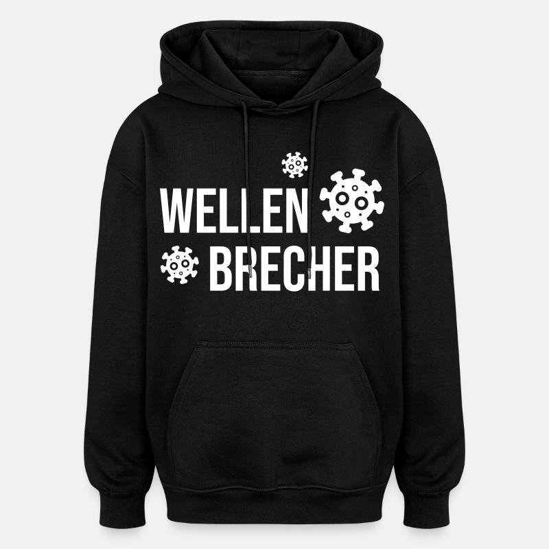 Wellenbrecher - Oversized Unisex Hoodie - Schwarz