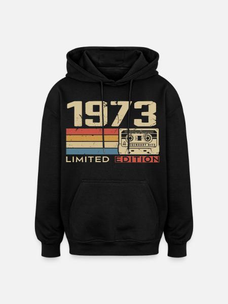 Legends 1973 Vintage 1973 Jubilee 1973 vintage - Oversized Unisex Hoodie - black