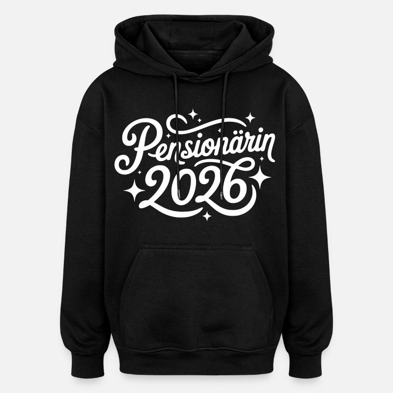 Retraité 2026 - Sweat à capuche oversize unisexe - noir