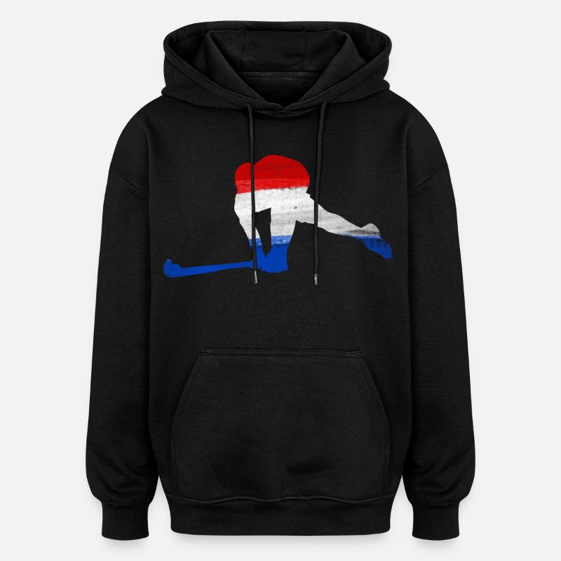 Hockey Pays-Bas - Sweat à capuche oversize unisexe - noir