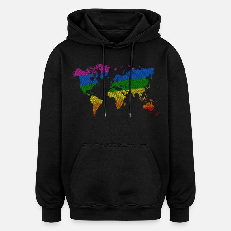 Le monde de la fierté - Sweat à capuche oversize unisexe - noir