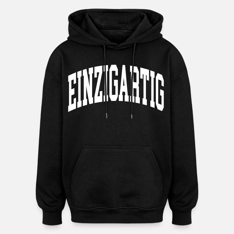 Unique - Sweat à capuche oversize unisexe - noir