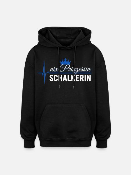 Nix Prinzessin - Schalkerin - ECG Pulse Gift - Oversized Unisex Hoodie - black