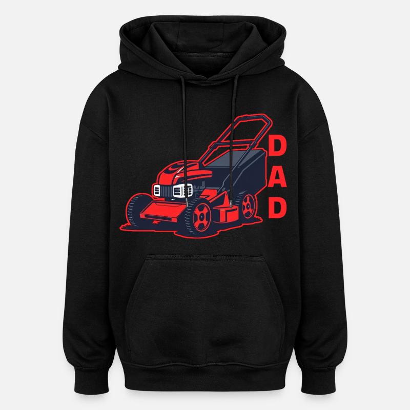 Père tondeuse à gazon - Sweat à capuche oversize unisexe - noir