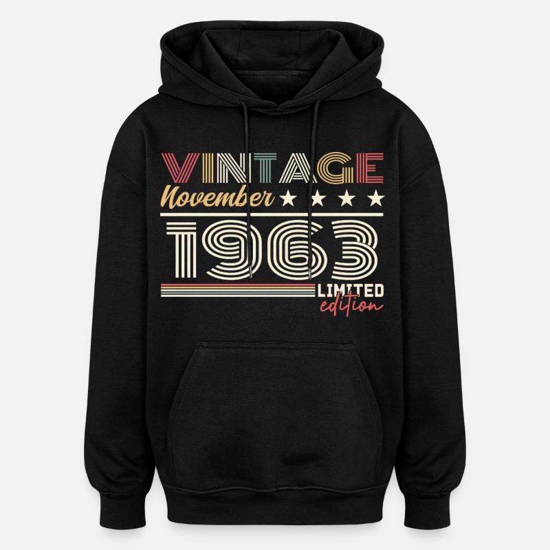 Novembre 1963 - Sweat à capuche oversize unisexe - noir