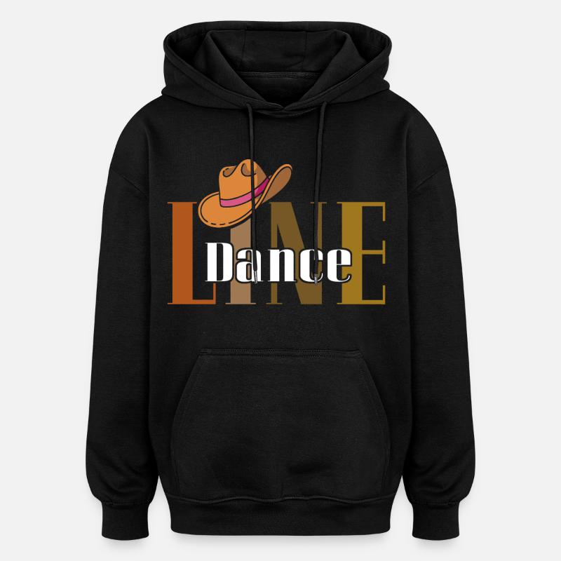 LineDance Chapeau de cowboy - Sweat à capuche oversize unisexe - noir