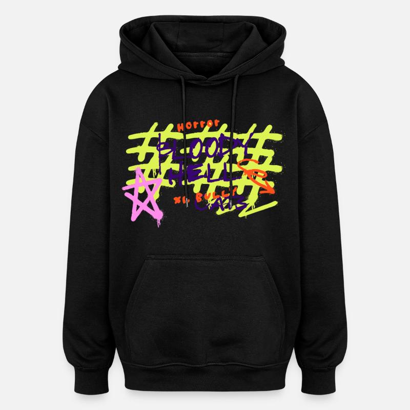 XL Chats Intimidateurs - Sweat à capuche oversize unisexe - noir