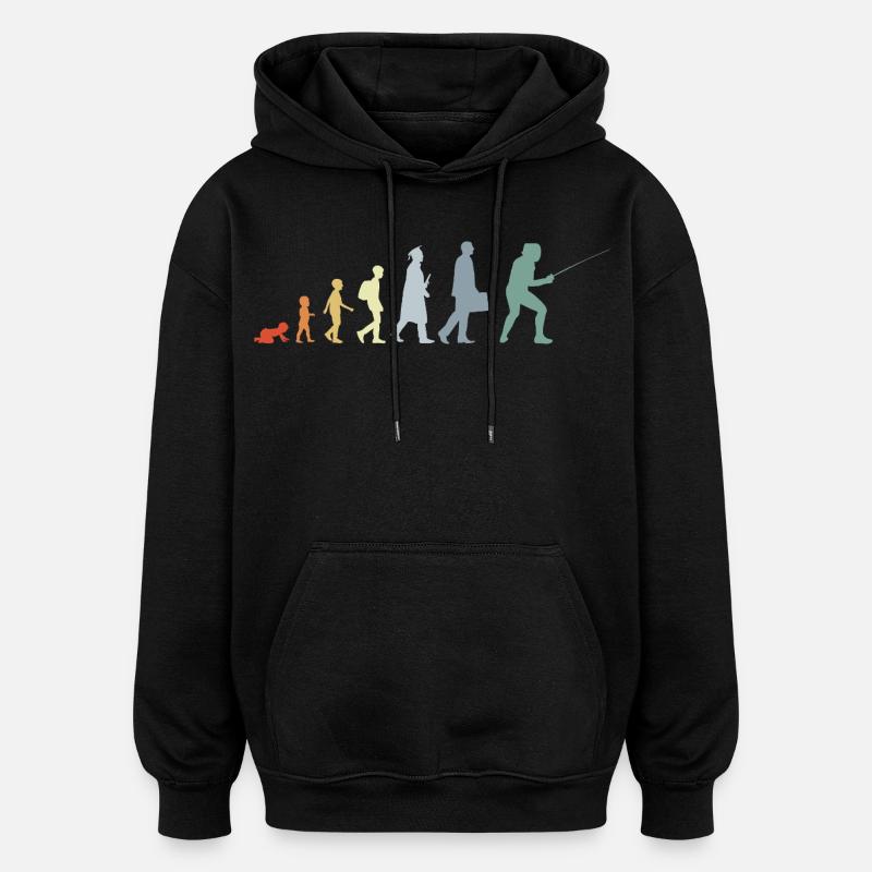 Fencer Evolution - Oversized Unisex Hoodie - black
