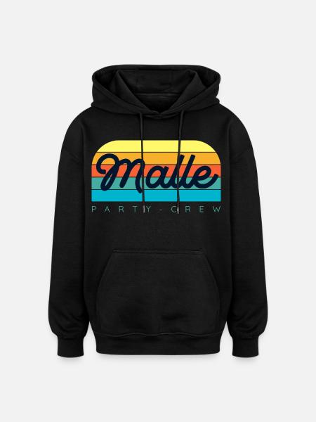 Malle Party Crew - Oversized Unisex Hoodie - black