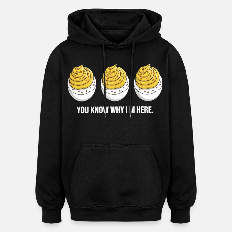 Gefüllte Eier - Oversized Unisex Hoodie - Schwarz