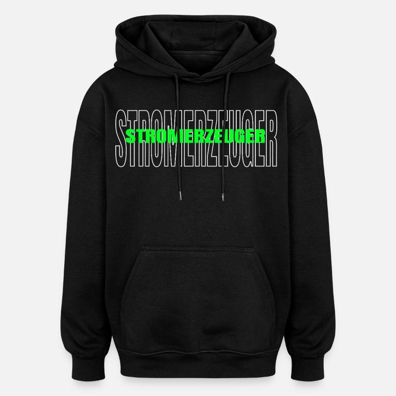 Production d’énergie durable - Sweat à capuche oversize unisexe - noir