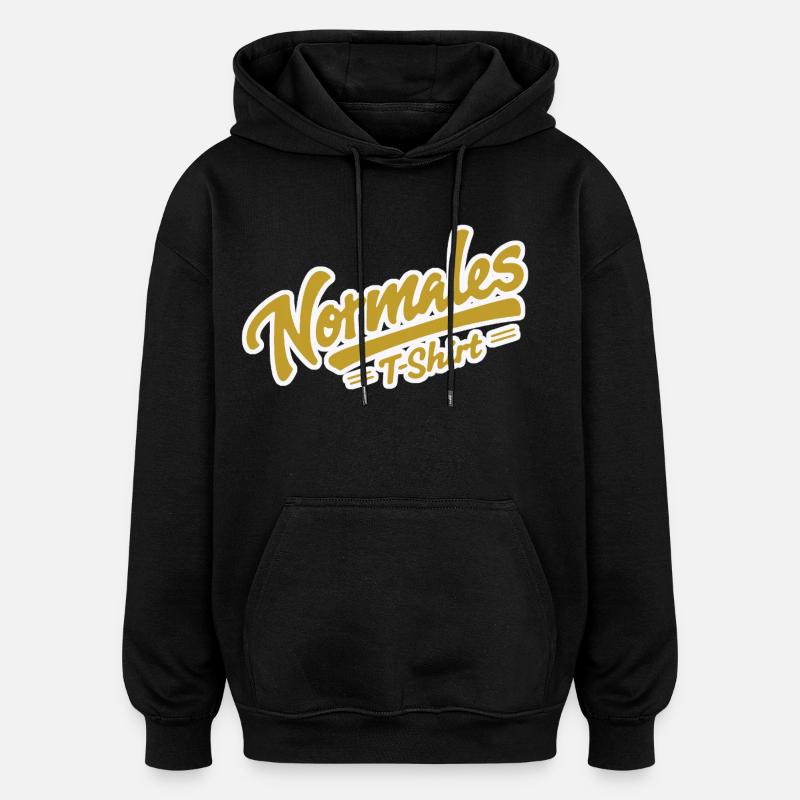 Normal T-shirt yellow - Oversized Unisex Hoodie - black