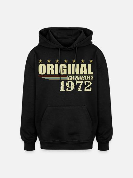1972 Birthday 1972 - Oversized Unisex Hoodie - black