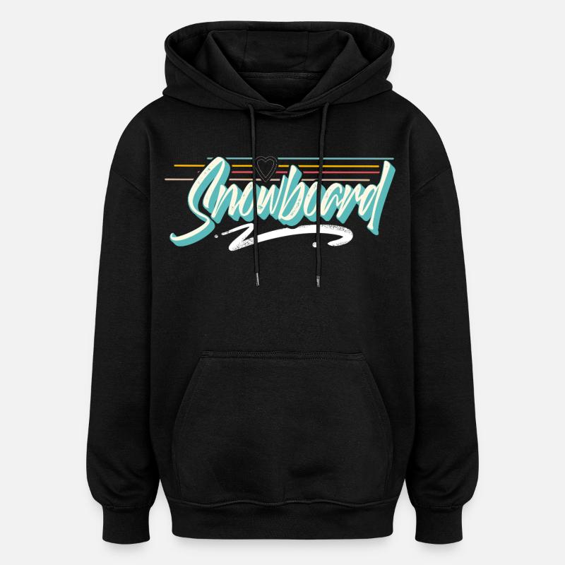 Planche à neige - Sweat à capuche oversize unisexe - noir