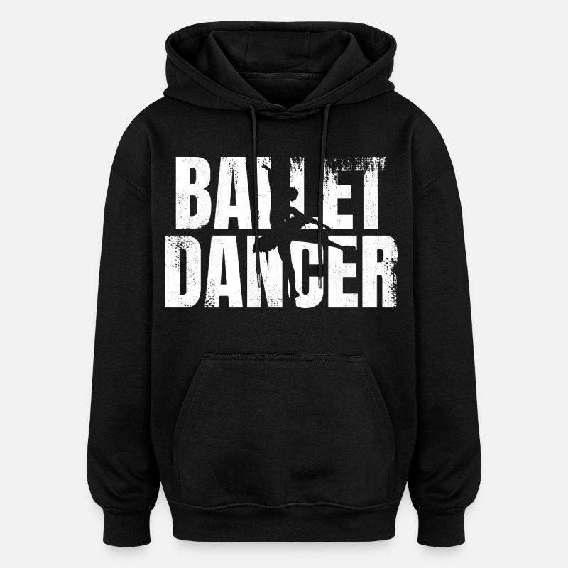 Funny ballet dancer - Oversized Unisex Hoodie - black
