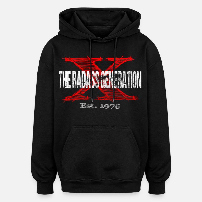 Generation X 1975 Retro - Oversized Unisex Hoodie - black