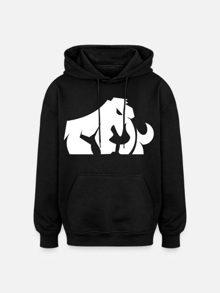 Modernes Mammut – Stylisches Eiszeit-Design - Oversized Unisex Hoodie - black