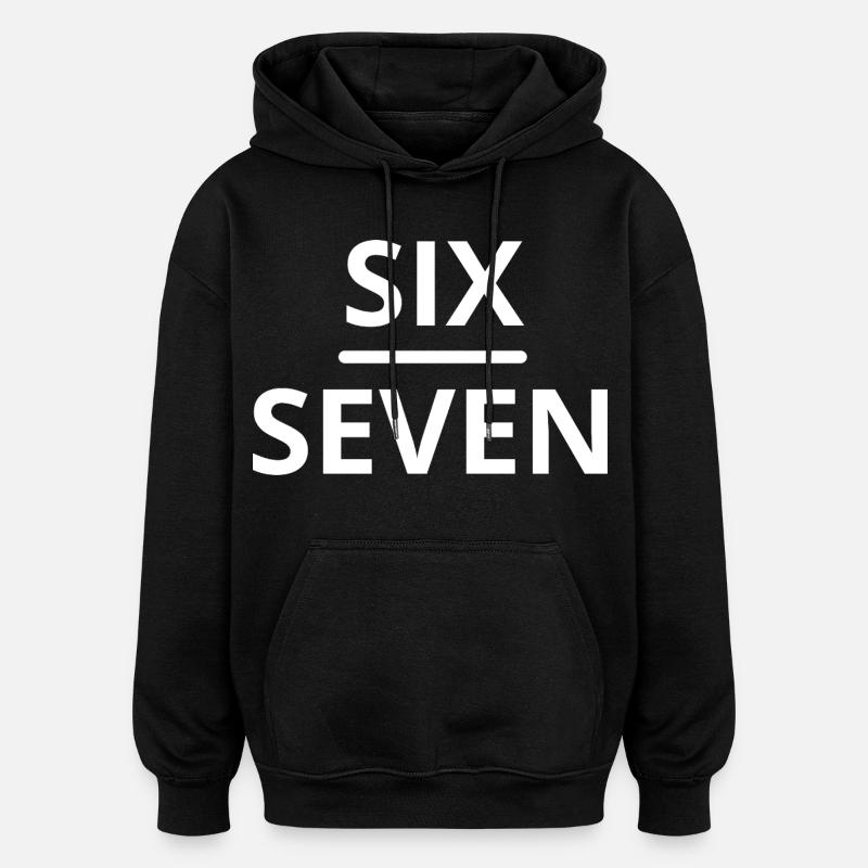 Six Sept Meme Design - Sweat à capuche oversize unisexe - noir