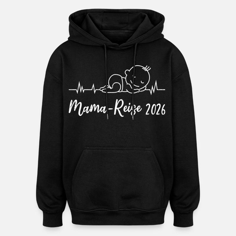Future maman MOM’S TRIP 2026 Drôle - Sweat à capuche oversize unisexe - noir